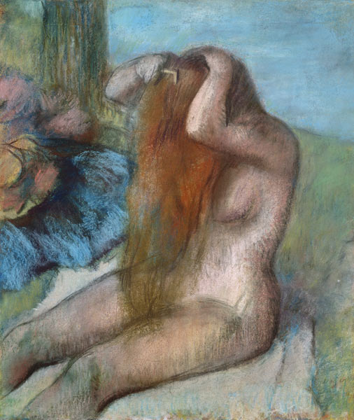 Woman doing her Hair von Edgar Degas
