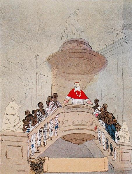 Cardinal Lavigerie (1825-92) in Carthage during an anti-slavery conference, from A la Conquete du Mo von Edgar Maxence