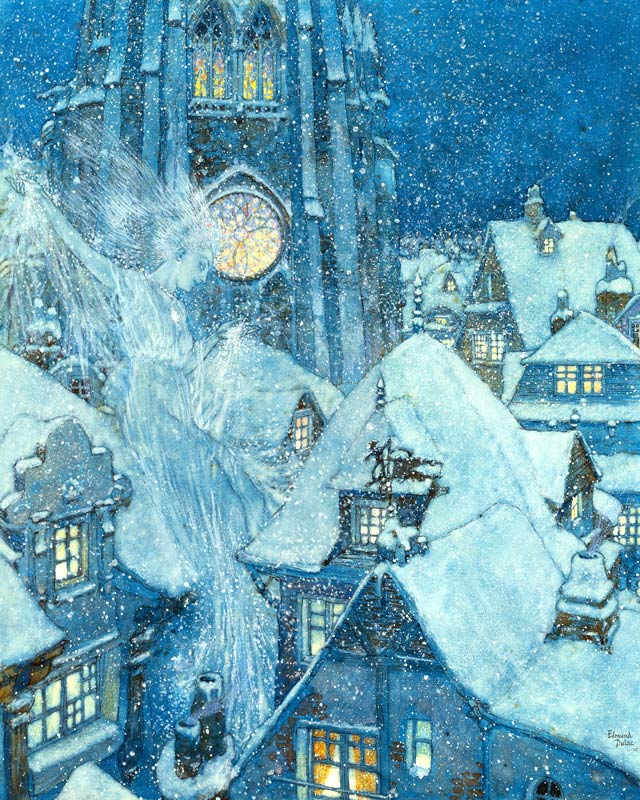 The Snow Queen, 1910 (w/c, gouache, pen & black ink) von Edmund Dulac