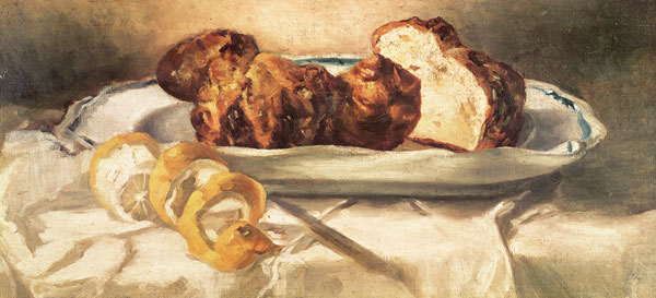 Still life with brioches and lemon von Edouard Manet