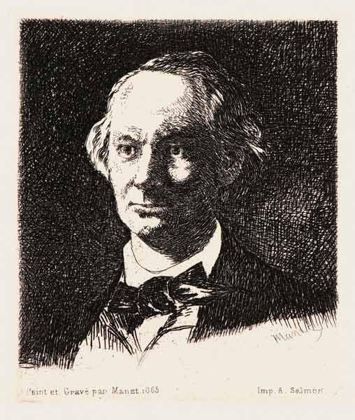 Porträt des Dichters Charles Baudelaire (1821-1867)