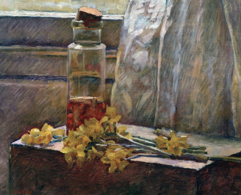 Bottle with Flowers, 1890 (oil on canvas)  von Edouard Vuillard