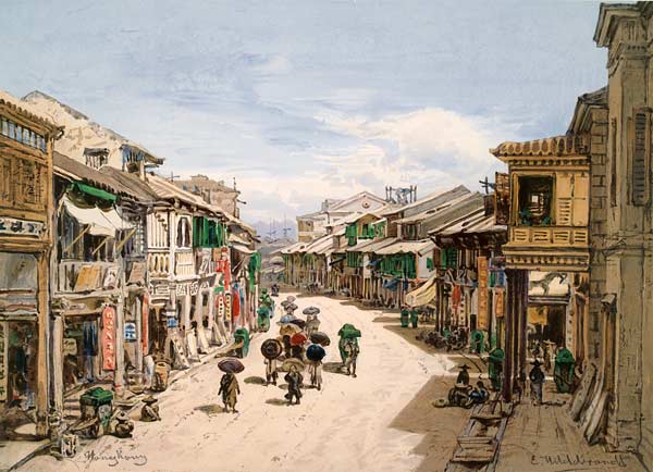 Straßenbild in Hongkong von Eduard Hildebrand