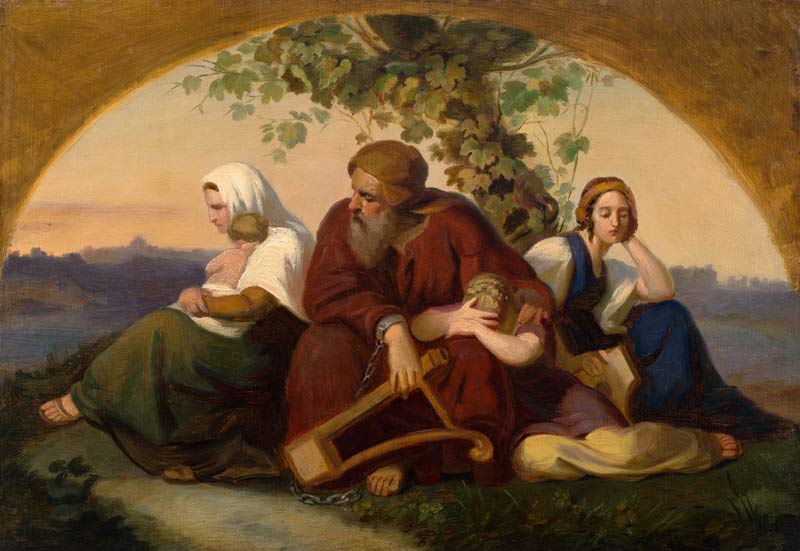 An den Wassern Babylons. 1832. von Eduard Julius Friedrich Bendemann