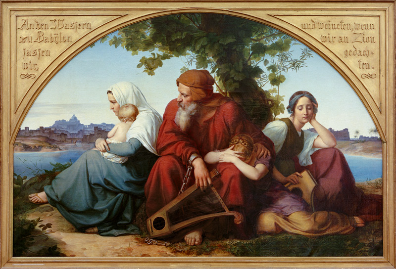 Die trauernden Juden im Exil von Eduard Julius Friedrich Bendemann