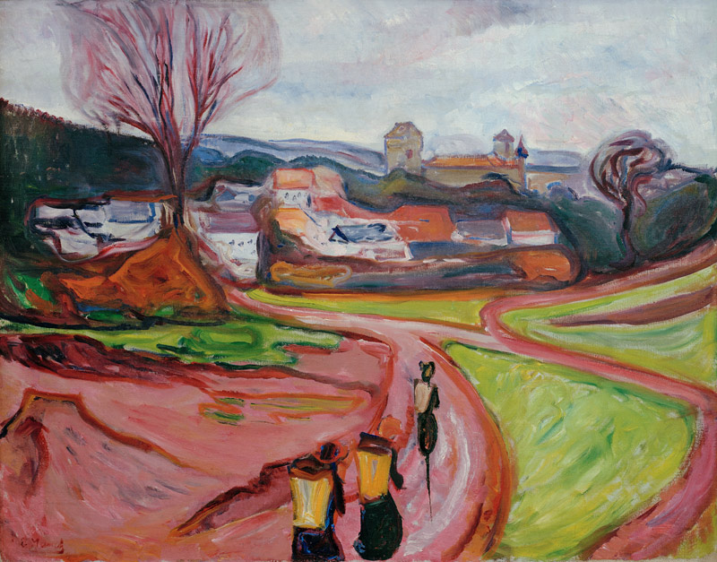 Deutsche Landschaft. Thüringen mit Elgersburg von Edvard Munch