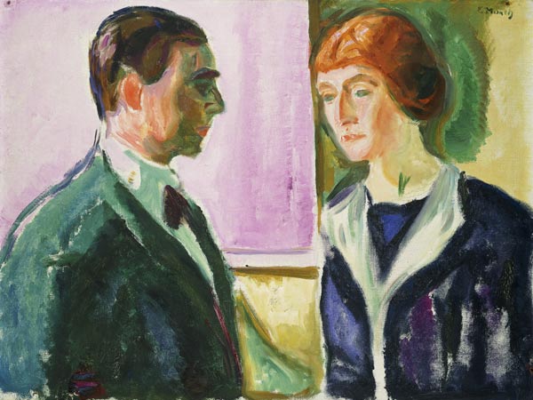 Perls, Hugo Kunsthändler. - Käthe und Hugo Perls von Edvard Munch
