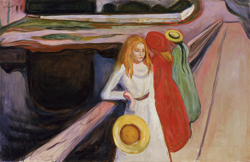 Mädchen auf der Brücke von Edvard Munch