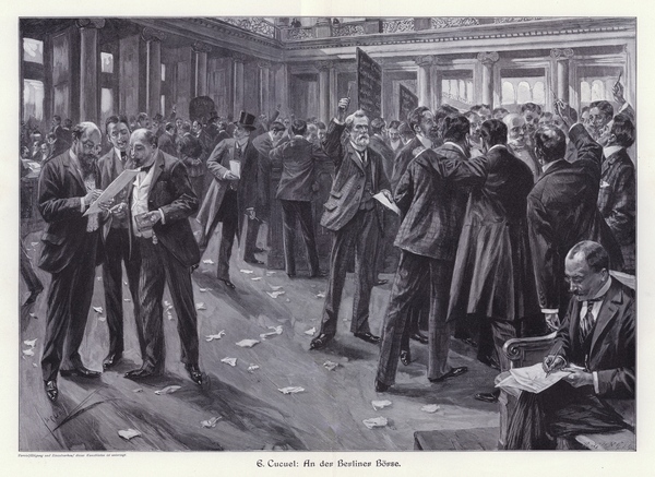 At the Berlin Stock Exchange von Edward Cucuel