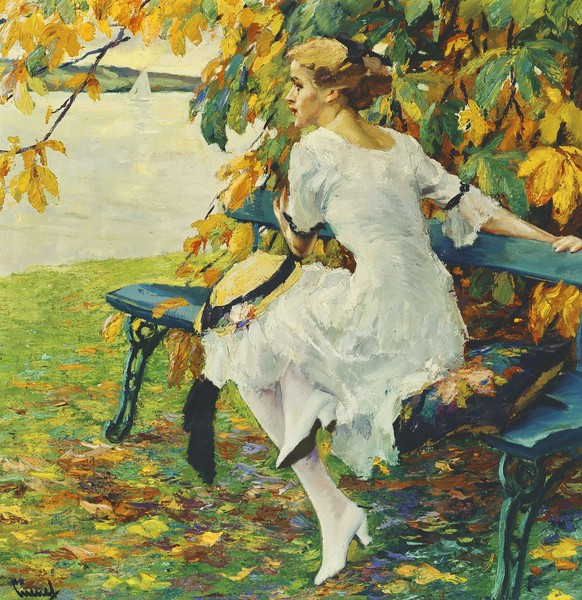 On the Green Bench von Edward Cucuel