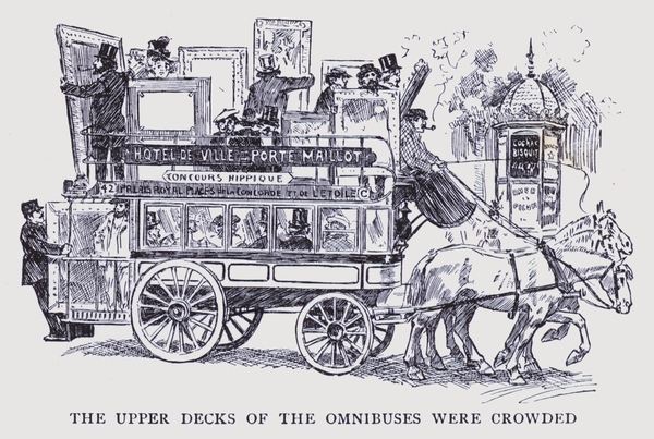 Bohemian Paris: The upper decks of the omnibuses were crowded von Edward Cucuel