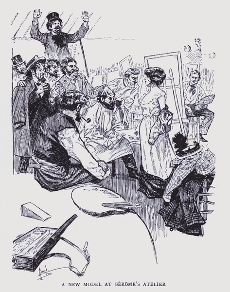 Bohemian Paris: A new model at Geromes atelier von Edward Cucuel