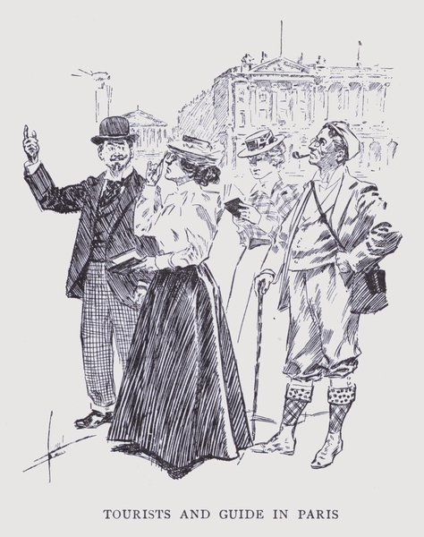 Bohemian Paris: Tourists and guide in Paris von Edward Cucuel