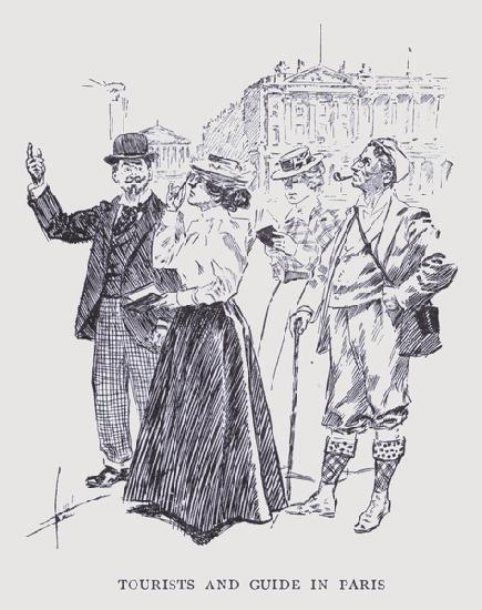 Bohemian Paris: Tourists and guide in Paris