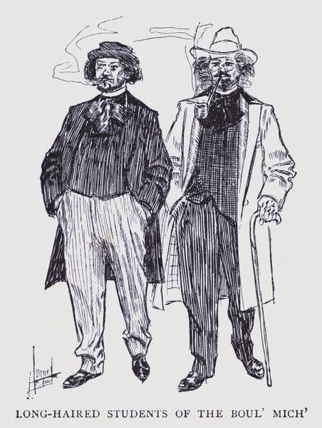 Bohemian Paris: Long-haired students of the Boul Mich von Edward Cucuel