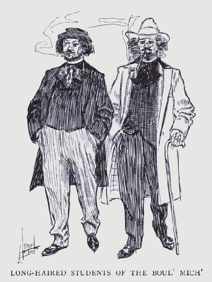 Bohemian Paris: Long-haired students of the Boul Mich