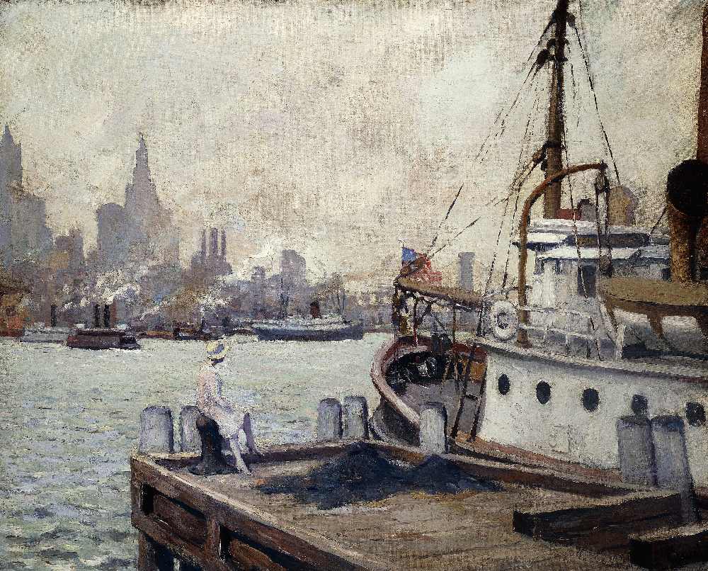 The New York Harbor in the Morning von Edward Cucuel