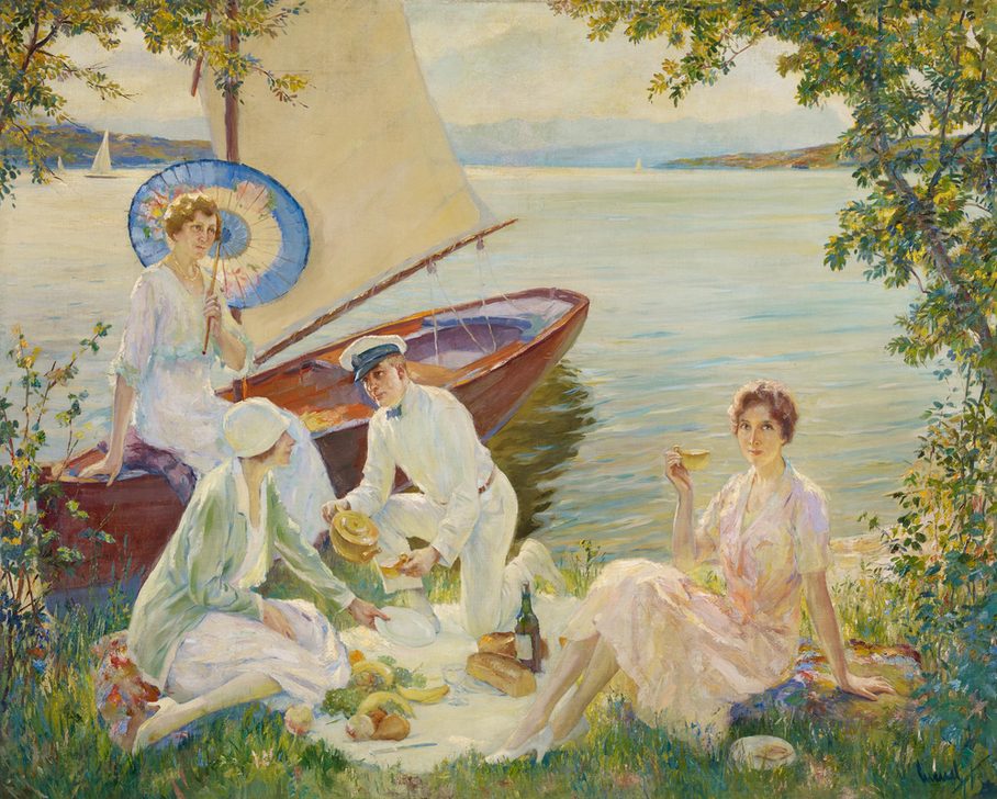 Picnic at Lake Starnberg von Edward Cucuel