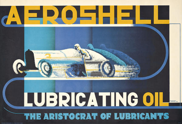 Poster advertising Aeroshell lubricating oil von Edward McKnight Kauffer