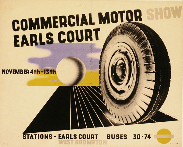 Poster advertising the Commercial Motor Show at Earls Court, London von Edward McKnight Kauffer