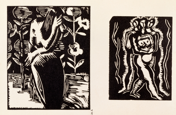 Study, illustration from a volume containing s by seven artists, published by the Omega Workshops Lt von Edward McKnight Kauffer