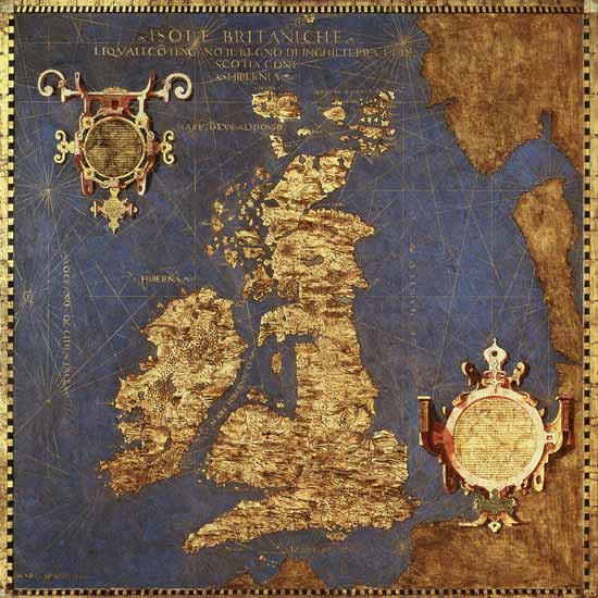 Map of the Sixteenth Century British Isles von Egnazio Bonsignori