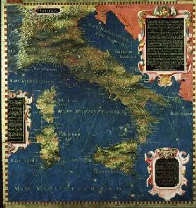 Landkarte Italiens mit Korsika und Sardinien