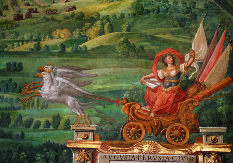 Chariot drawn by griffins, detail from the 'Galleria delle Carte Geografiche' von Egnazio Danti
