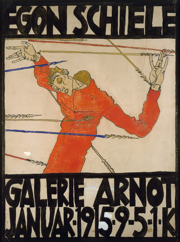 Plakatentwurf Sebastian von Egon Schiele