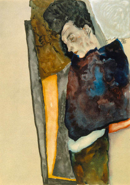 Die Mutter des Künstlers, schlafend. von Egon Schiele