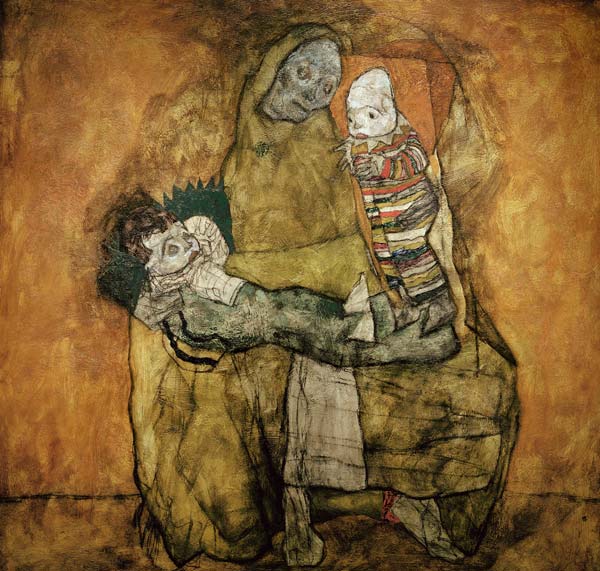 Mutter mit zwei Kindern ll von Egon Schiele