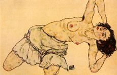 Kniender Halbakt I von Egon Schiele