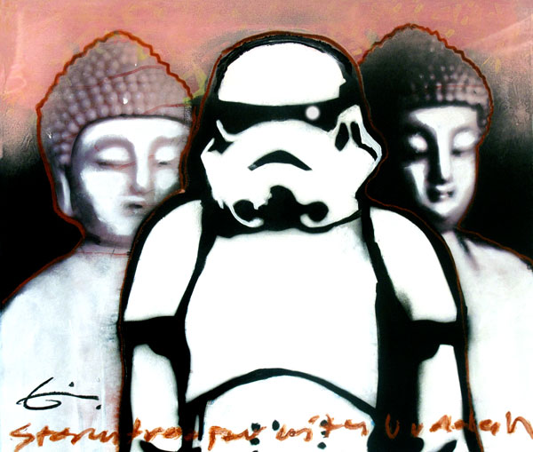Stormtrooper And Buddah von Espen Eiborg
