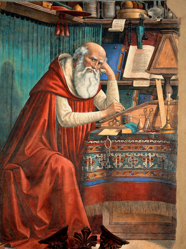 Der Heilige Hieronymus im Gehäus von  (eigentl. Domenico Tommaso Bigordi) Ghirlandaio Domenico