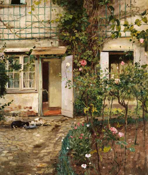 Gammelt hus i Normandi (Altes Haus in der Normandie) von Eilif Peterssen
