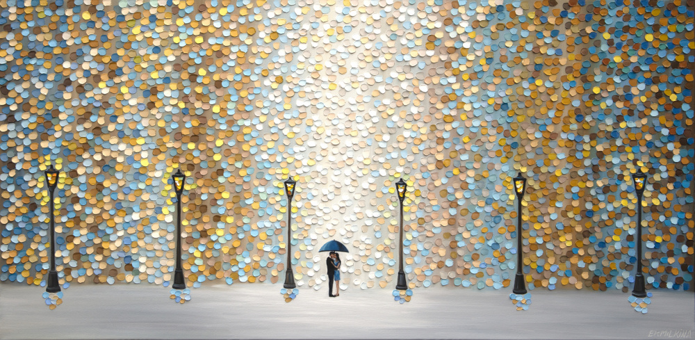 Kiss Under the Golden Rain von Ekaterina Ermilkina