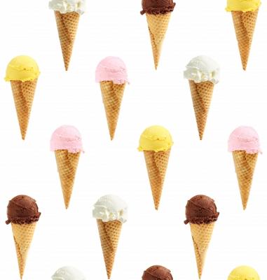 Seamless background of ice cream cones von Elena Elisseeva