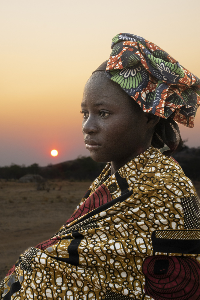 Sunrise in a Mukubal village, southern Angola von Elena Molina