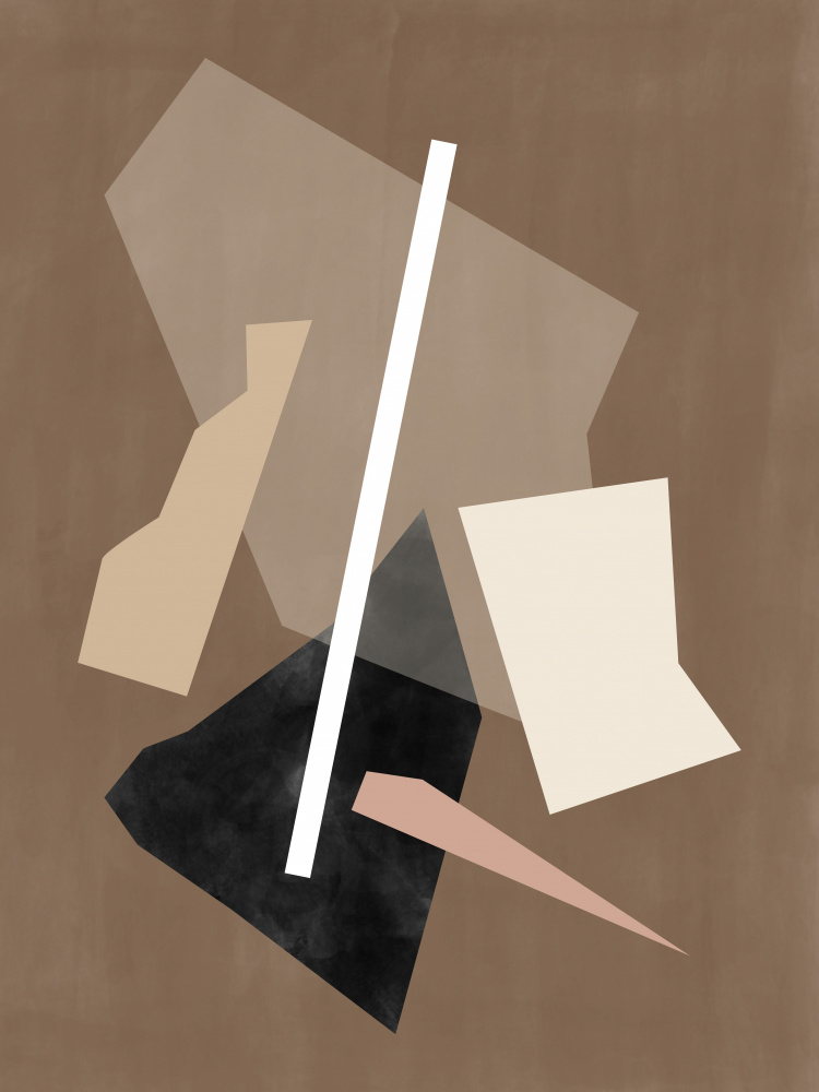 Brown Paper Cuts Painting von Elena Ristova