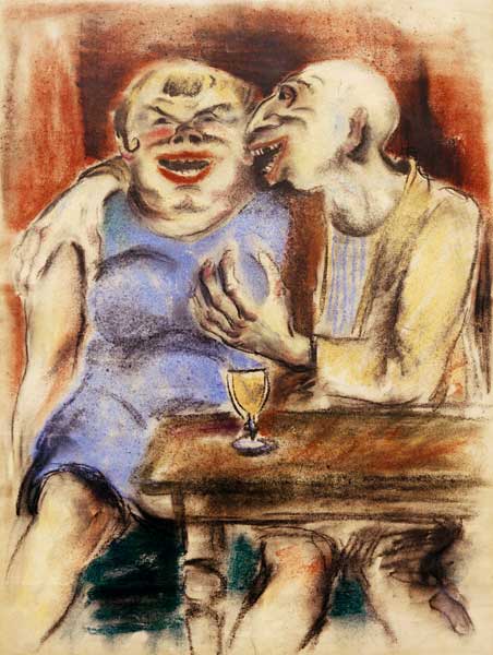 Paar in der Kneipe, von  Elfriede Lohse-Waechtler