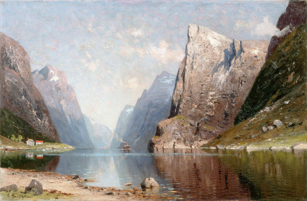 Bright Summer Day at the Fjord von Elisabeth Grüttefien-Kiekebusch