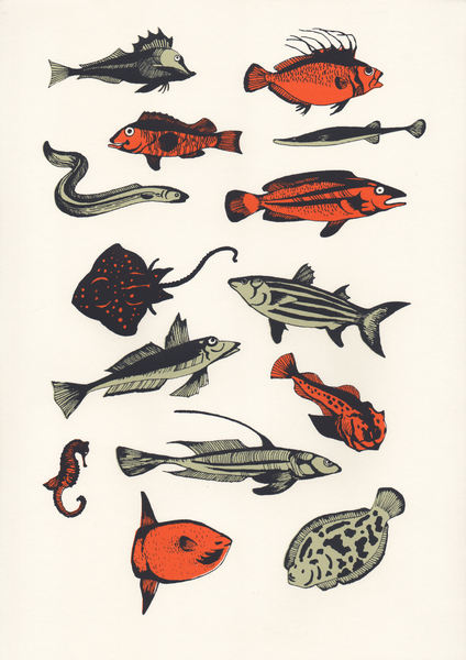 orange plain fish von Eliza Southwood