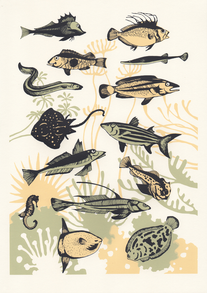 peach seaweed fish von Eliza Southwood