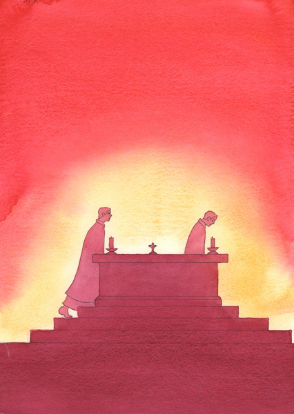 As the years pass, one priest leaves the altar and another follows in his footsteps to offer the Hol von Elizabeth  Wang