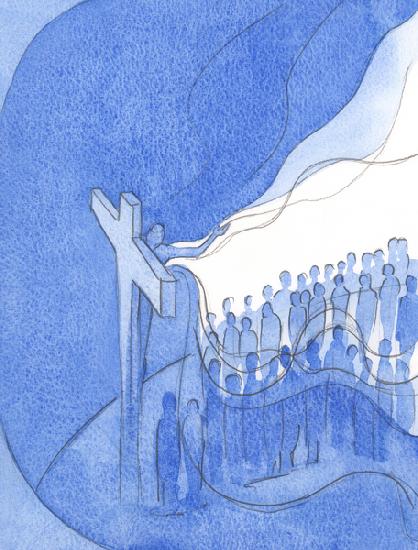 By His divine compassion, and in solidarity with His own people on Earth, Christ cloaked the sins of