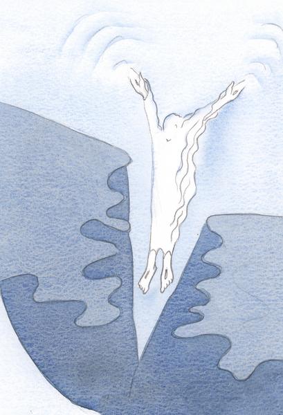 Christ plunges into many hearts, in communion, going where He is called, even accepting indifference von Elizabeth  Wang