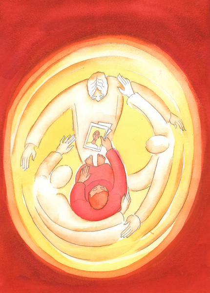 Held in the love of the Three Divine Persons, we can intercede for others von Elizabeth  Wang