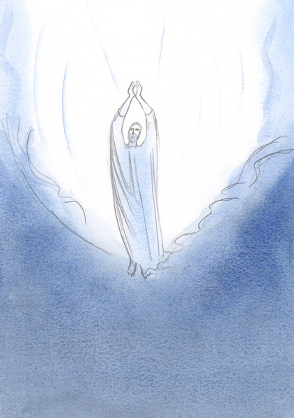 I saw Christ standing on the brink of Heaven, His arms outstretched in prayer: whatever I ask of the von Elizabeth  Wang