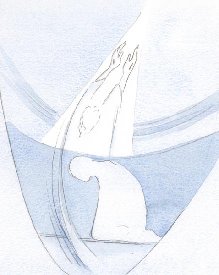 I saw how Christs life and sacrifice pierce Heaven itself, opening a way where we can follow, to sha