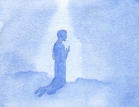 Kneeling on a hillside in Galilee, Jesus praised God and thanked Him for His Holy Mother, and for He